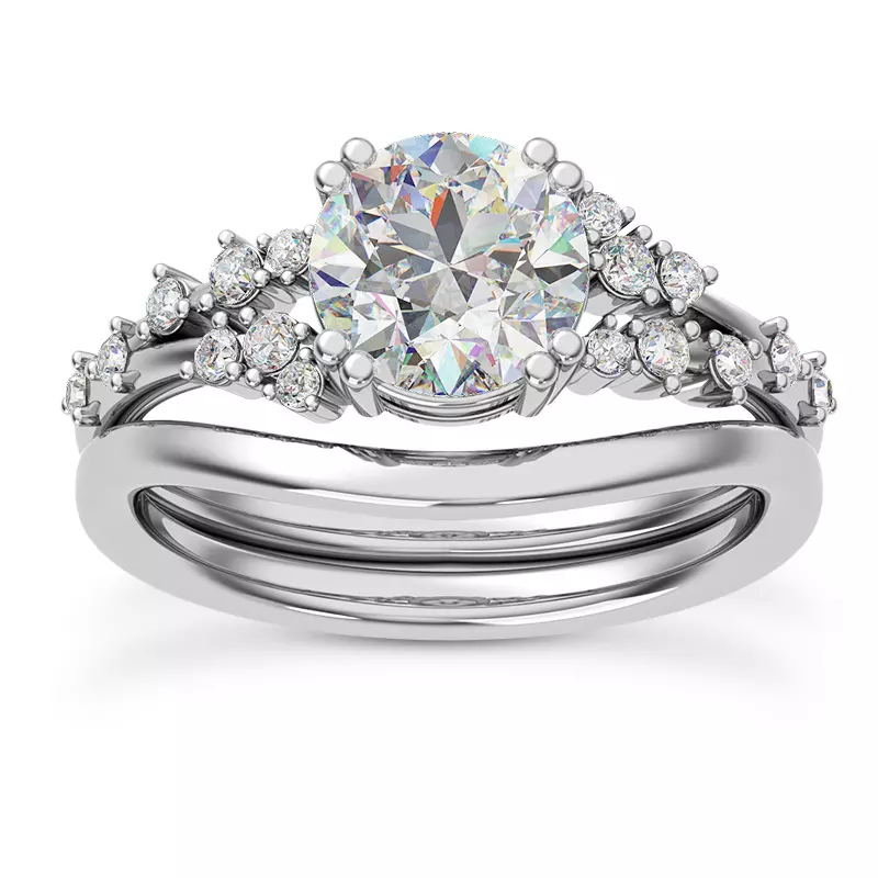 Platinum Symphony Scattered Engagement ring