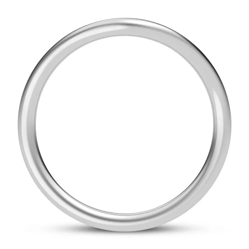 14K White Gold Symphony Curved Band