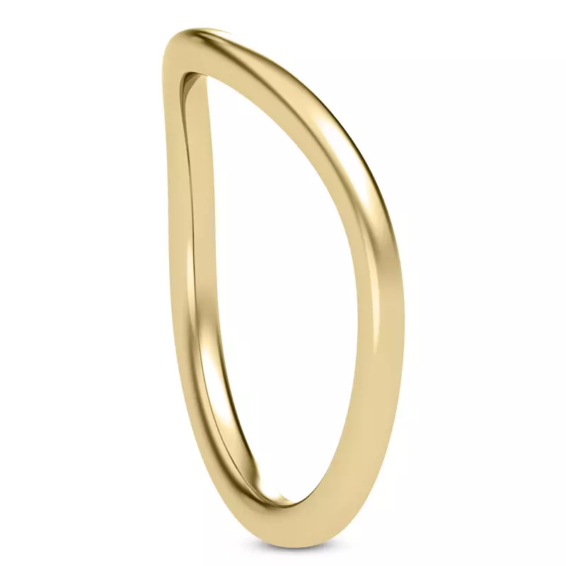 14K Yellow Gold Symphony Curved Band
