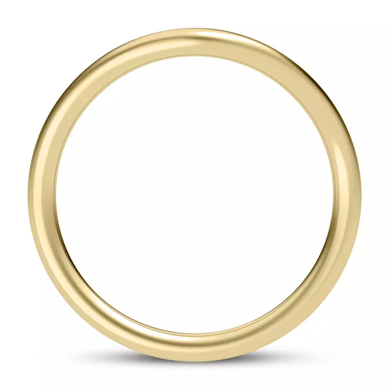 14K Yellow Gold Symphony Curved Band