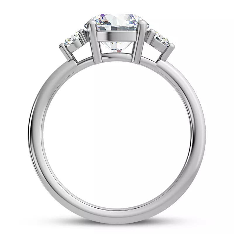 Platinum Mavrica Diamond Three-Stone Engagement Ring