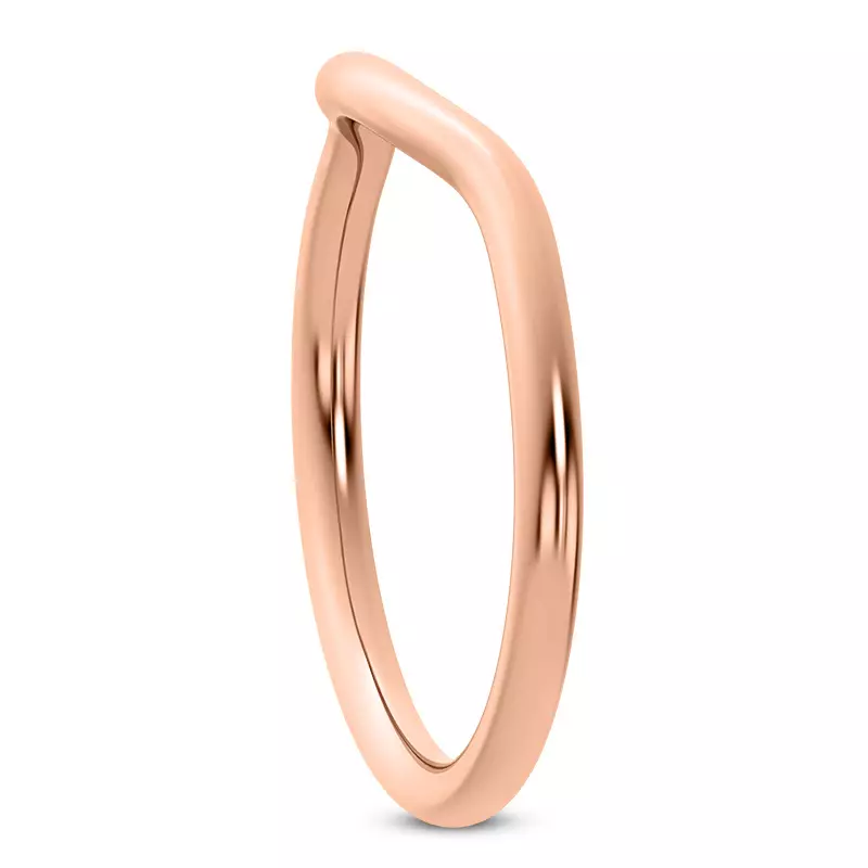 14K Rose Gold Mavrica Curved Band