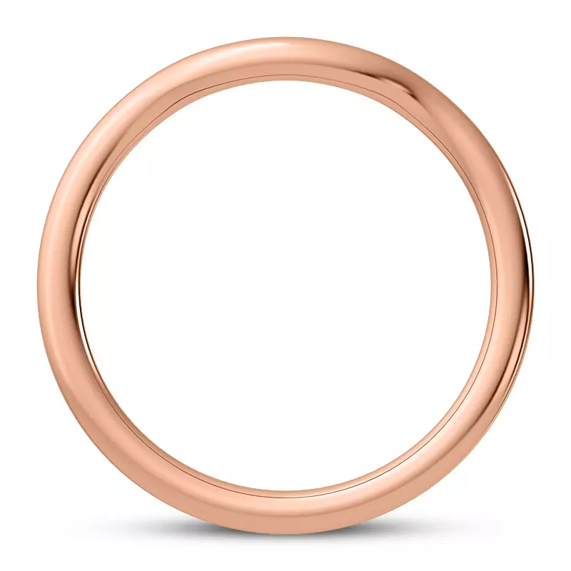 14K Rose Gold Mavrica Curved Band