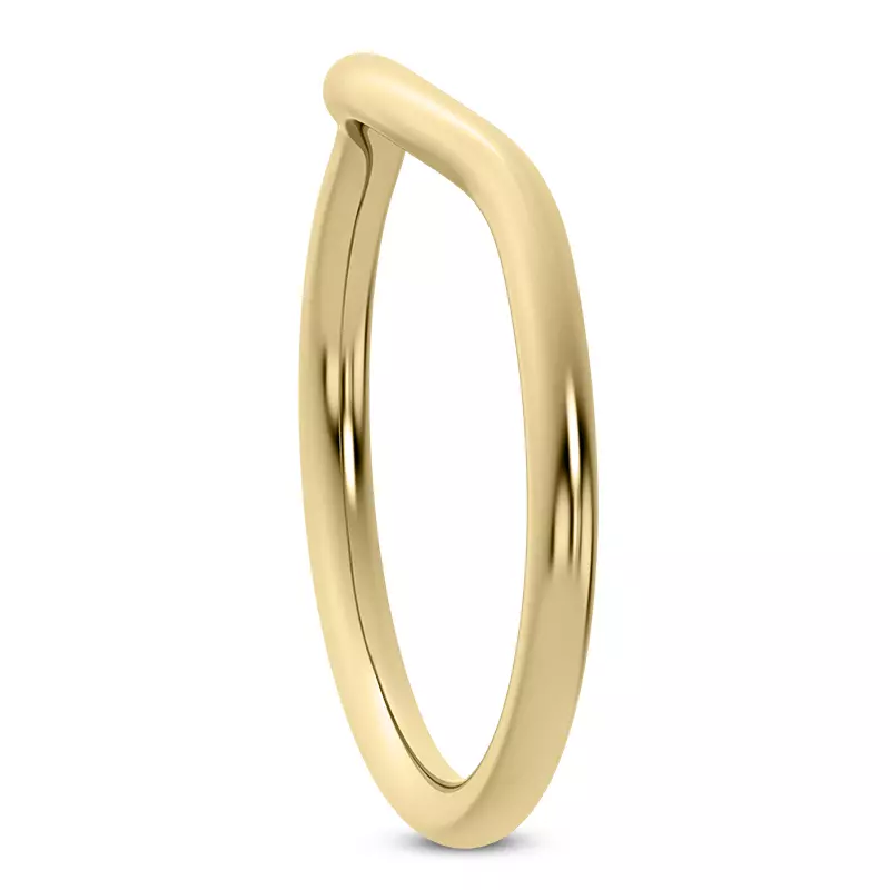 14K Yellow Gold Mavrica Curved Band