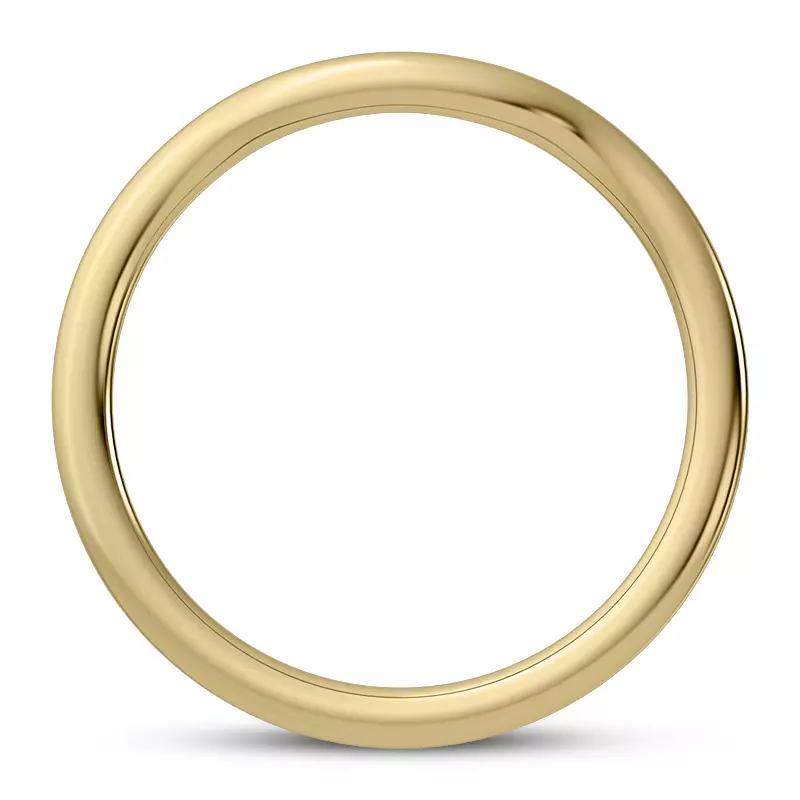 14K Yellow Gold Mavrica Curved Band
