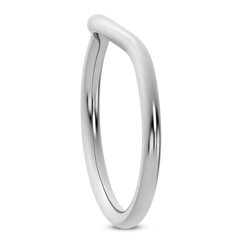 Platinum Mavrica Curved Band