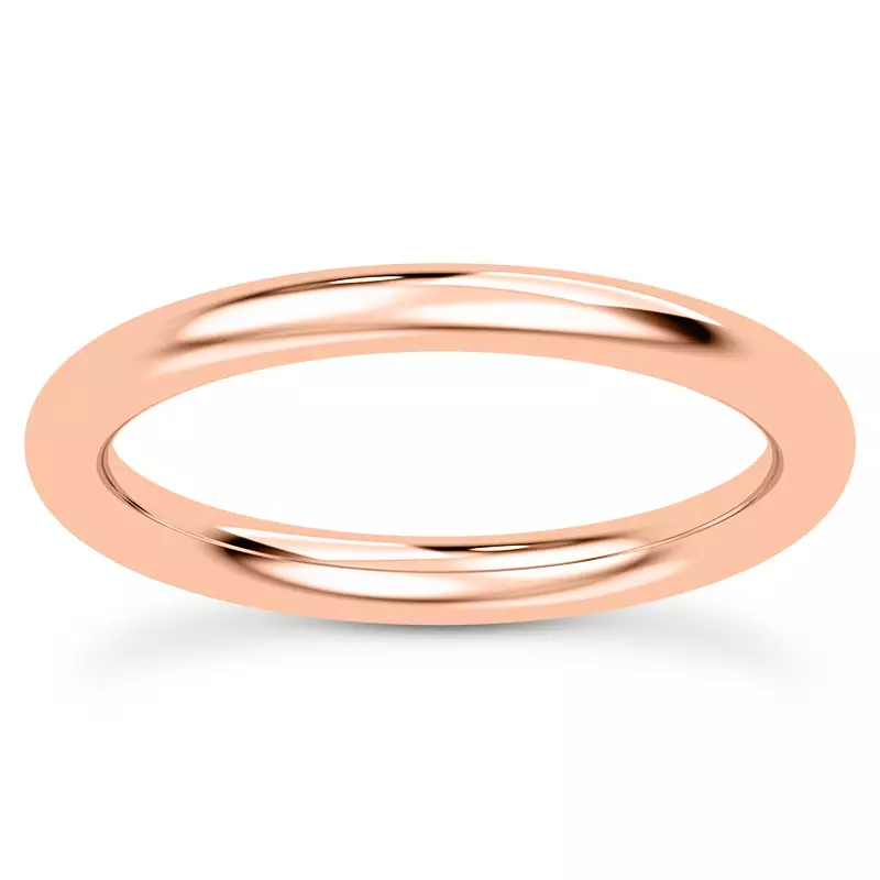 14K Rose Gold Colore Classic Band