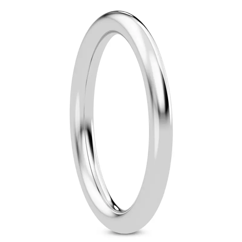 18K White Gold Colore Classic Band