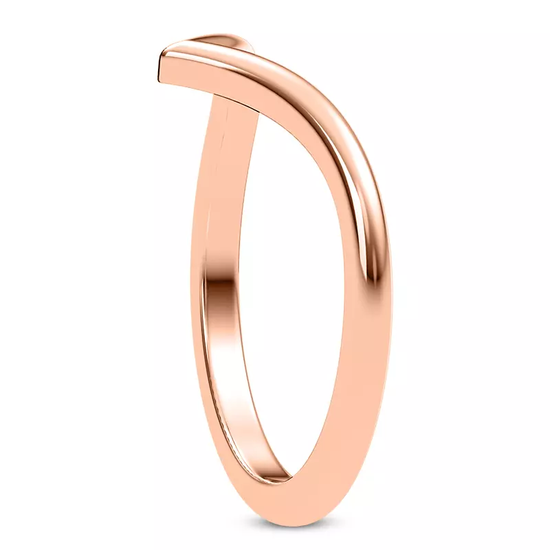 14K Rose Gold Bernice Chevron Polished Band
