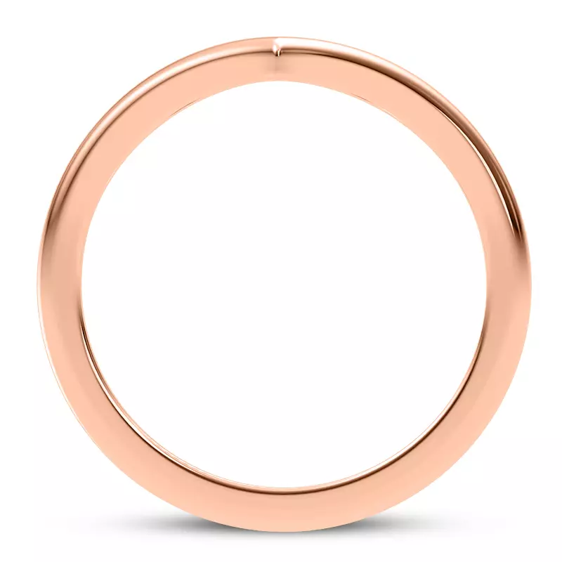 14K Rose Gold Bernice Chevron Polished Band
