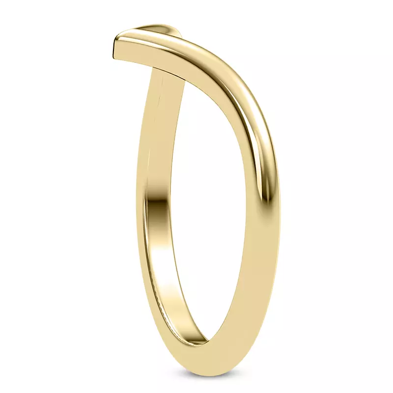 14K Yellow Gold Bernice Chevron Polished Band