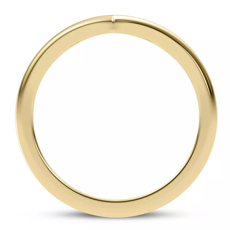14K Yellow Gold Bernice Chevron Polished Band