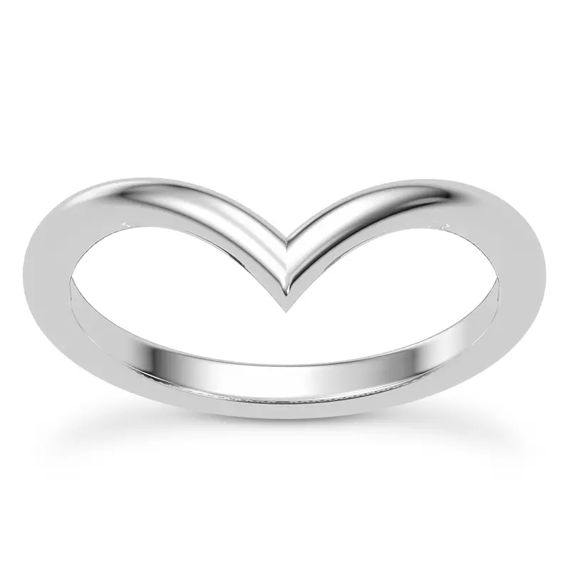 Platinum Bernice Chevron Polished Band