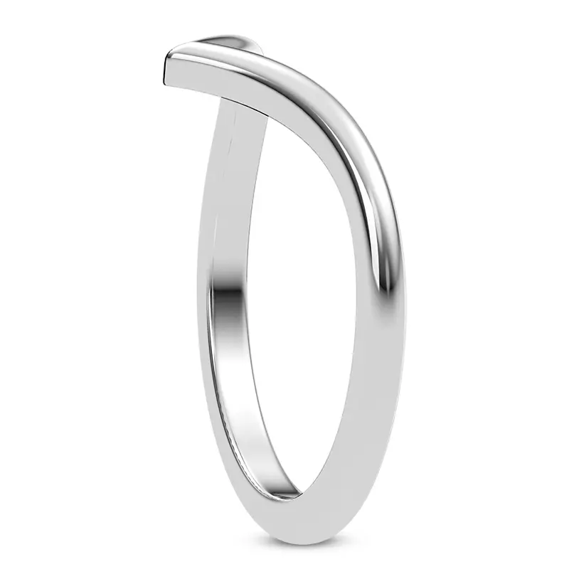 Platinum Bernice Chevron Polished Band
