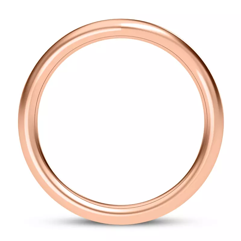 14K Rose Gold Princesa Curved Band