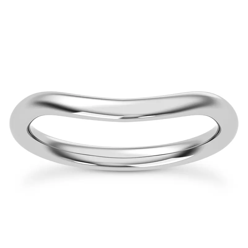 Platinum Princesa Curved Band
