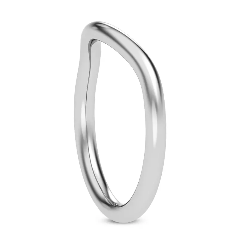 Platinum Princesa Curved Band