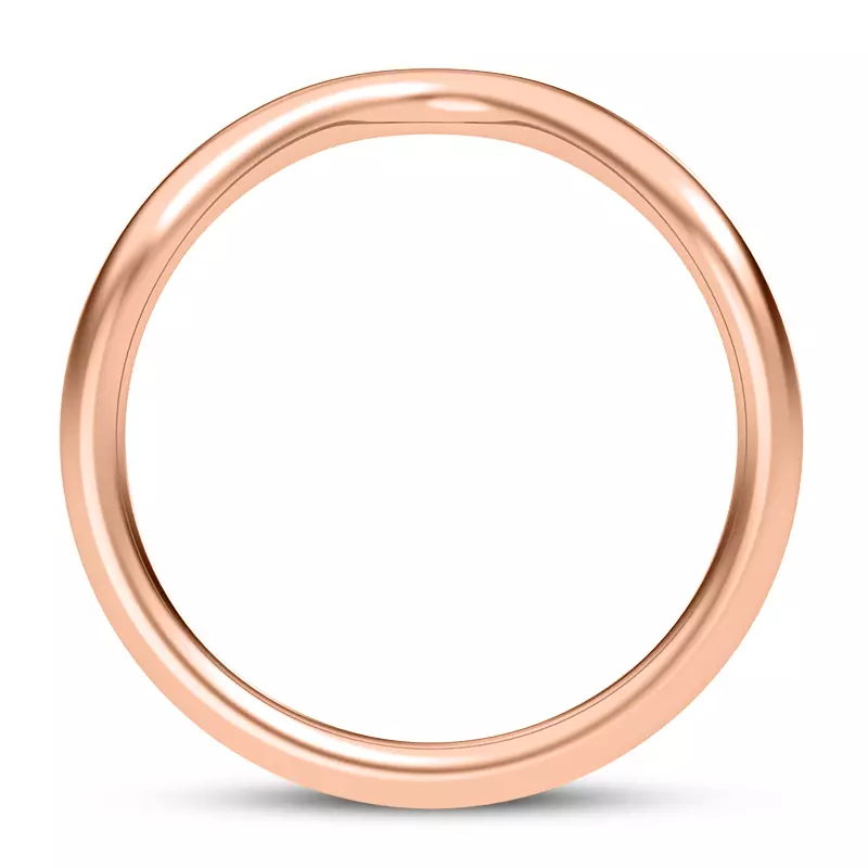 14K Rose Gold Dee Wide Curved Band
