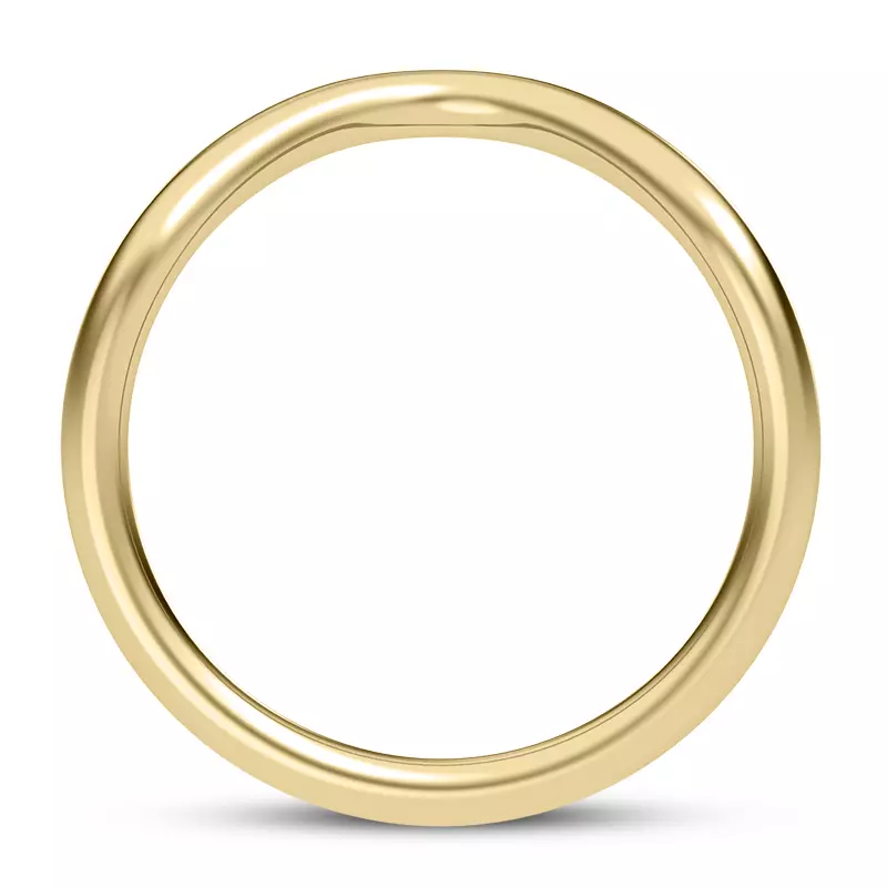 14K Yellow Gold Dee Wide Curved Band