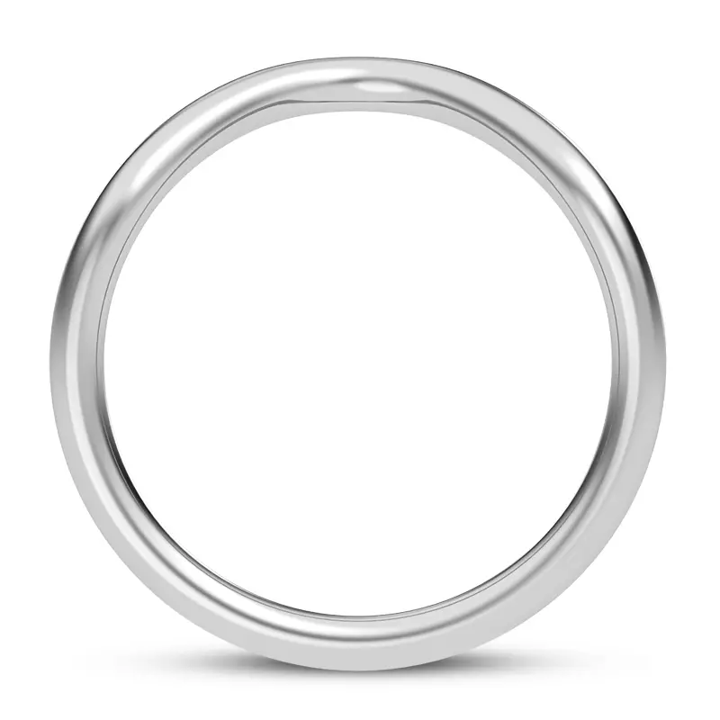 Platinum Dee Wide Curved Band