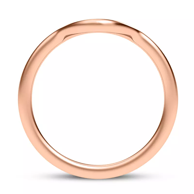 14K Rose Gold Stacy Wide Curved Band