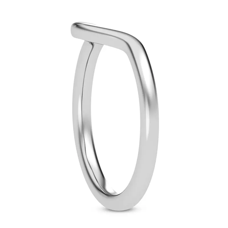 Platinum Stacy Wide Curved Band