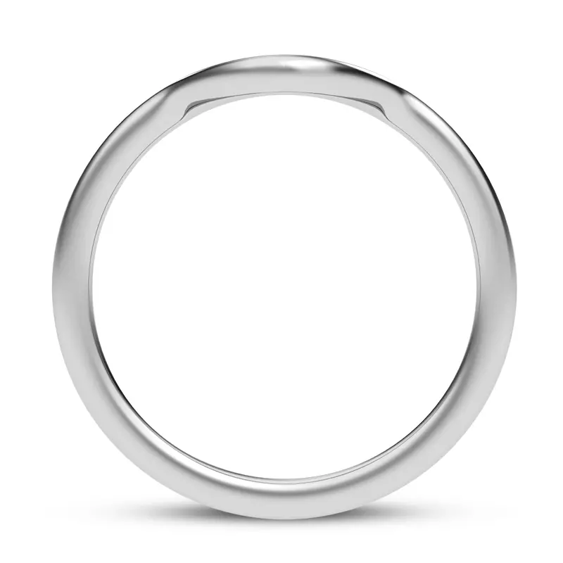 Platinum Stacy Wide Curved Band