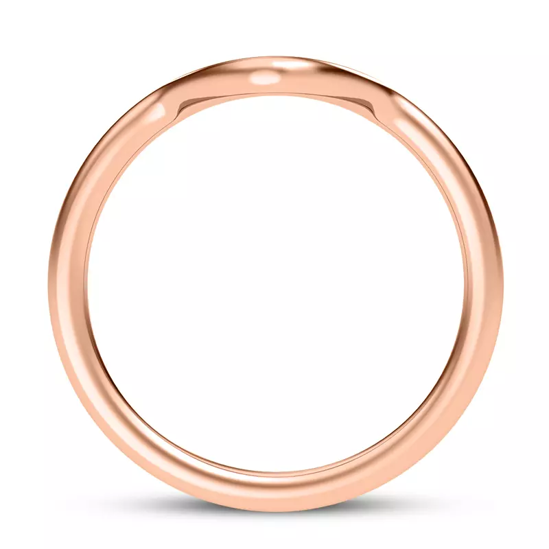 14K Rose Gold Rhea Curved Band
