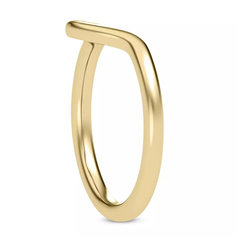 14K Yellow Gold Rhea Curved Band