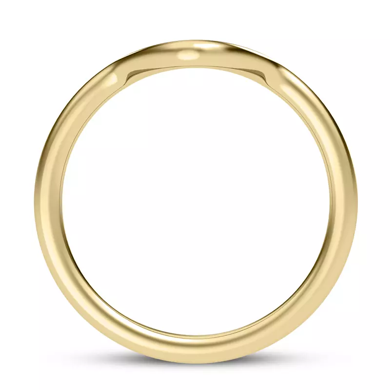 14K Yellow Gold Rhea Curved Band