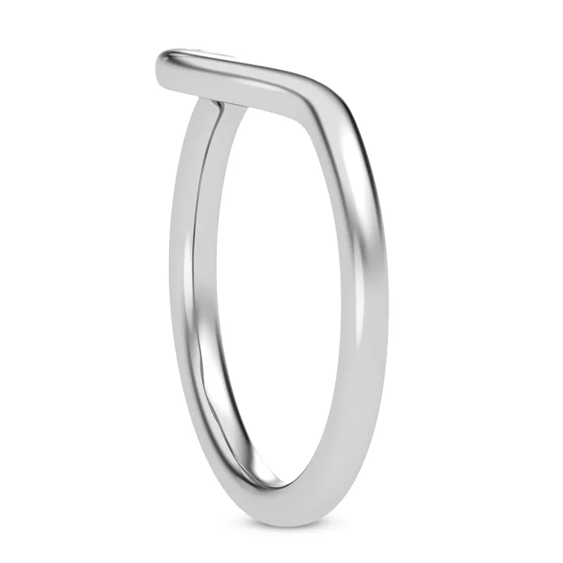 18K White Gold Rhea Curved Band