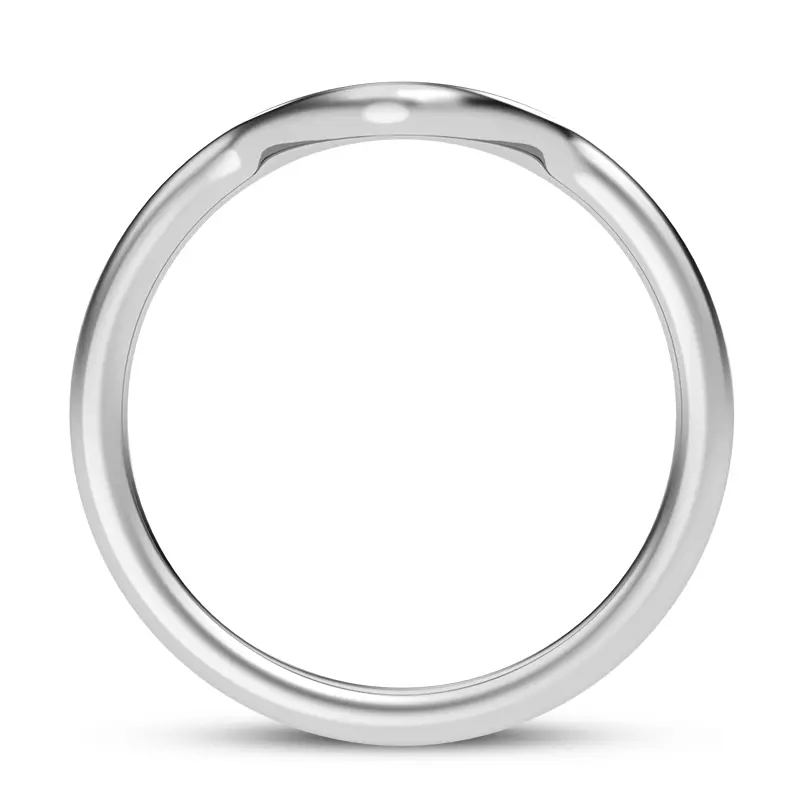 18K White Gold Rhea Curved Band
