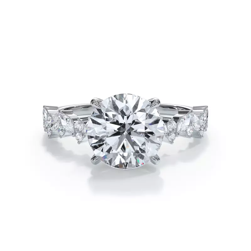 Bellora Marquise and Round Diamond Engagement Ring