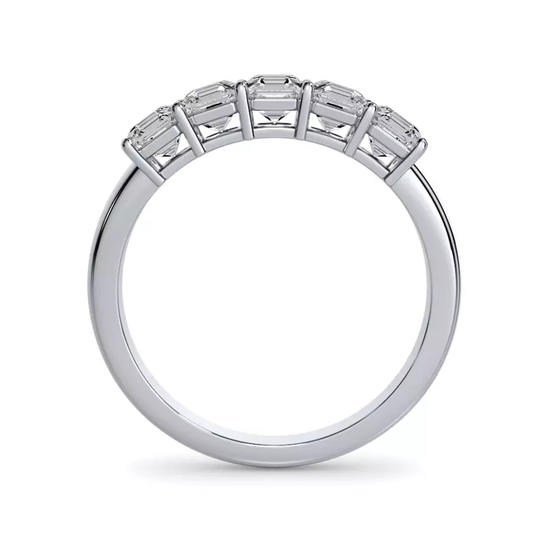 Platinum Asscher Cut Diamond 5 Stone Ring (1.00 ct. tw.)