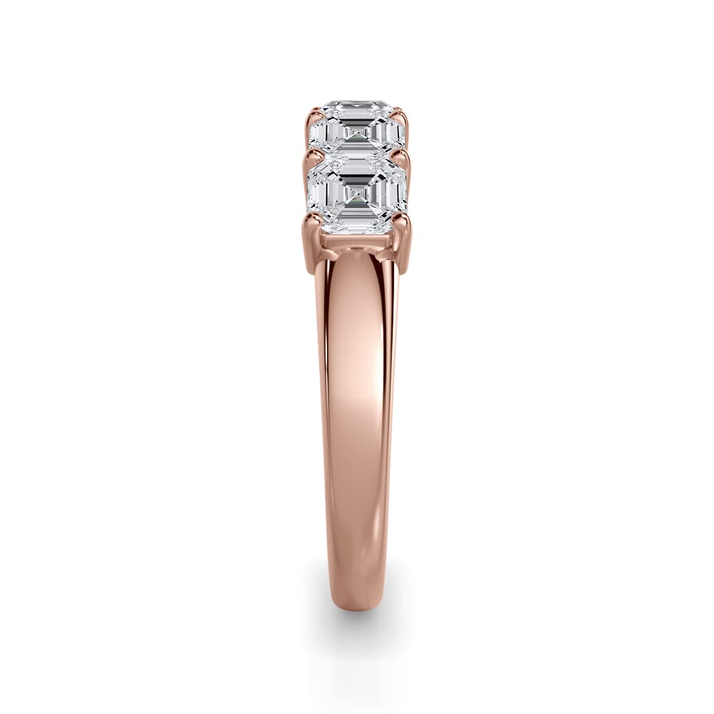 18K Rose Gold Asscher Cut Diamond 5 Stone Ring (1.50 ct. tw.)