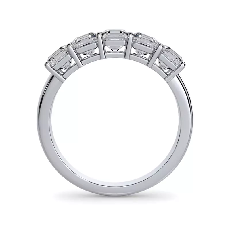 Platinum Asscher Cut Diamond 5 Stone Ring (1.50 ct. tw.)