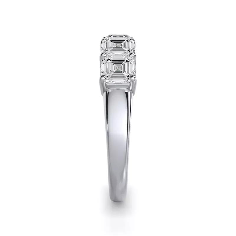 18K White Gold Asscher Cut Lab Diamond 5 Stone Ring (2.00 ct. tw.)