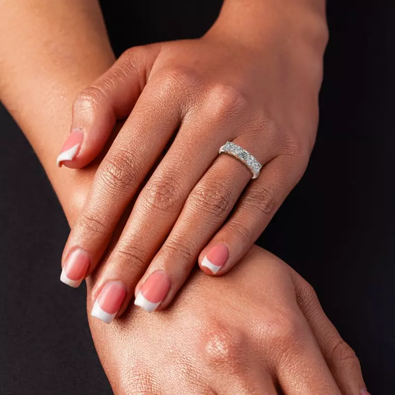 18K Rose Gold Asscher Cut Diamond 5 Stone Ring (2.00 ct. tw.)