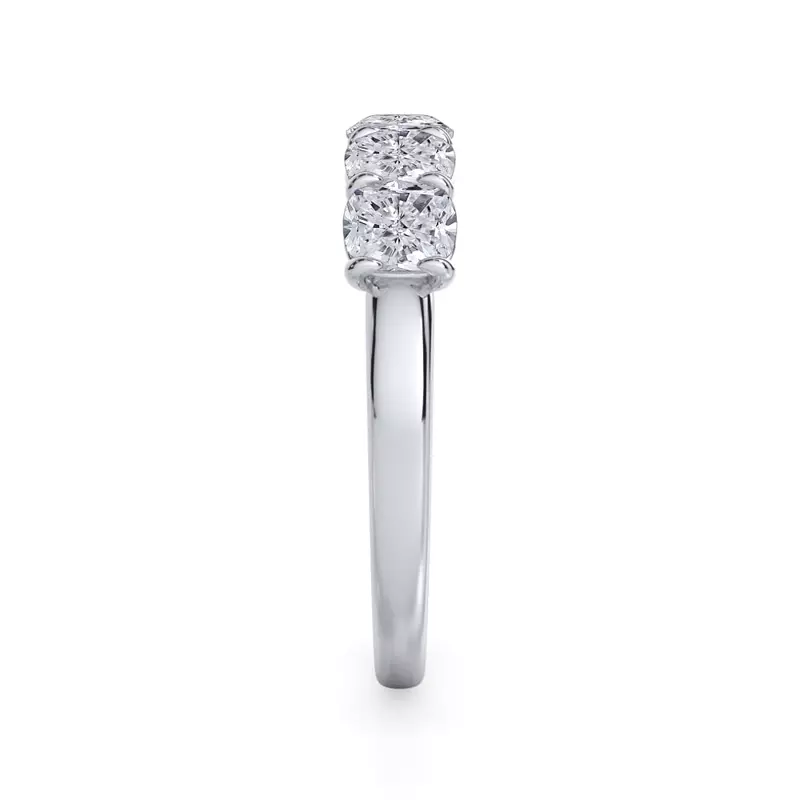 14K White Gold Cushion Cut Diamond 5 Stone Ring (1.50 ct. tw.)
