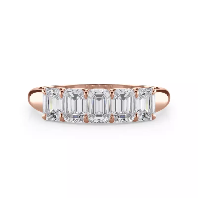 Emerald Cut Lab Diamond 5 Stone Ring (1.00 ct. tw.)