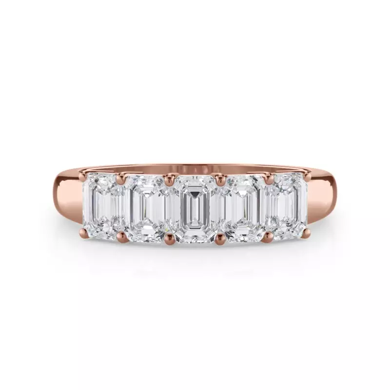 Emerald Cut Lab Diamond 5 Stone Ring (1.50 ct. tw.)