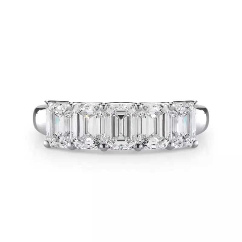 Platinum Emerald Cut Diamond 5 Stone Ring (2.00 ct. tw.)