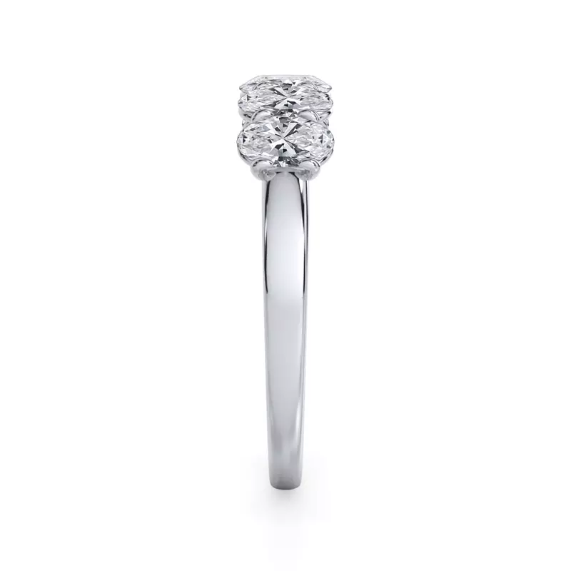 Platinum Oval Cut Diamond 5 Stone Ring (1.00 ct. tw.)