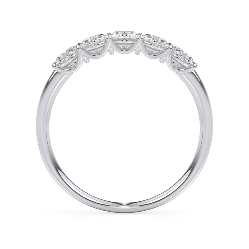 Platinum Oval Cut Diamond 5 Stone Ring (1.00 ct. tw.)
