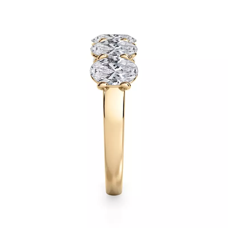 14K Yellow Gold Oval Cut Diamond 5 Stone Ring (2.00 ct. tw.)