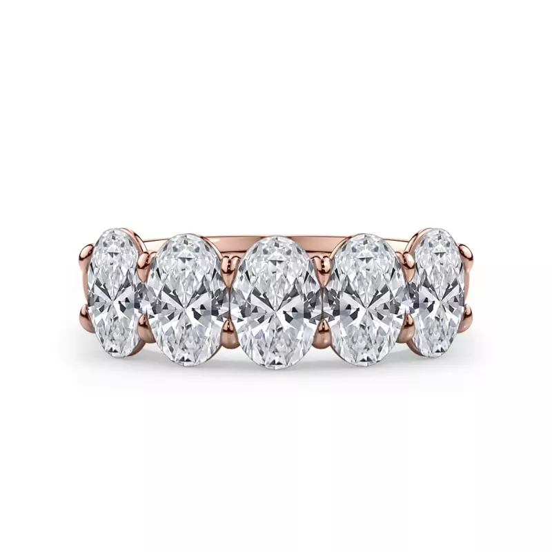 Oval Cut Lab Diamond 5 Stone Ring (2.50 ct. tw.)