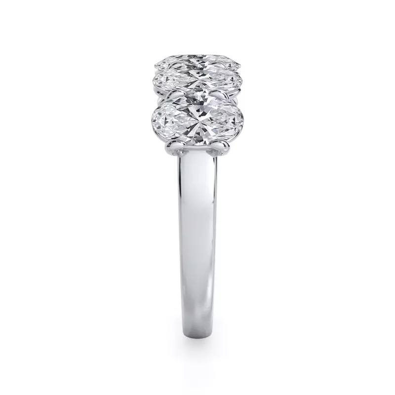 Platinum Oval Cut Lab Diamond 5 Stone Ring (2.50 ct. tw.)