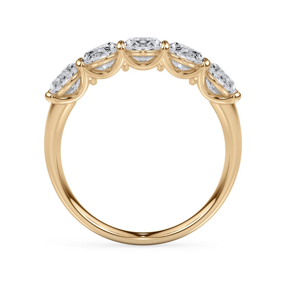 18K Yellow Gold Oval Cut Diamond 5 Stone Ring (2.50 ct. tw.)