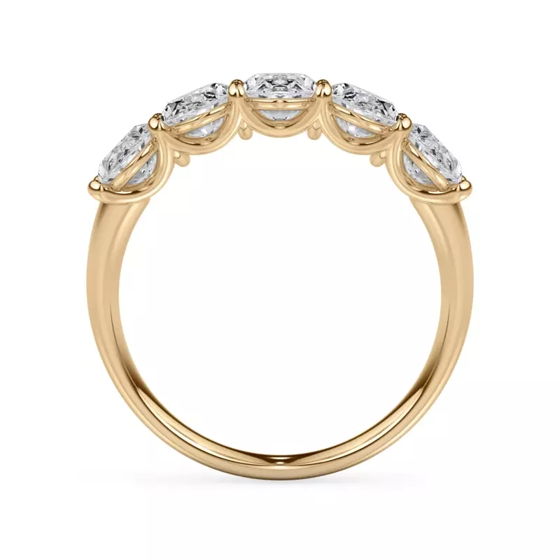 18K Yellow Gold Oval Cut Diamond 5 Stone Ring (2.50 ct. tw.)
