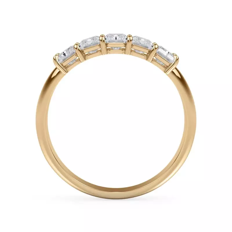 14K Yellow Gold Radiant Cut Lab Diamond 5 Stone Ring (1.00 ct. tw.)